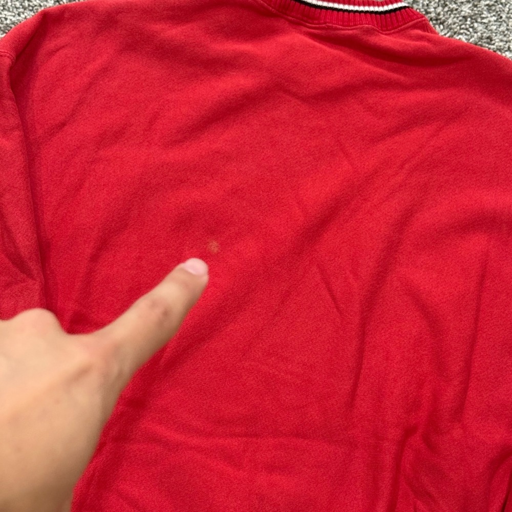 Vintage 90s Chicago Bulls Crewneck Sweatshirt Mens XL Red Embroidered NBA - Picture 7 of 7